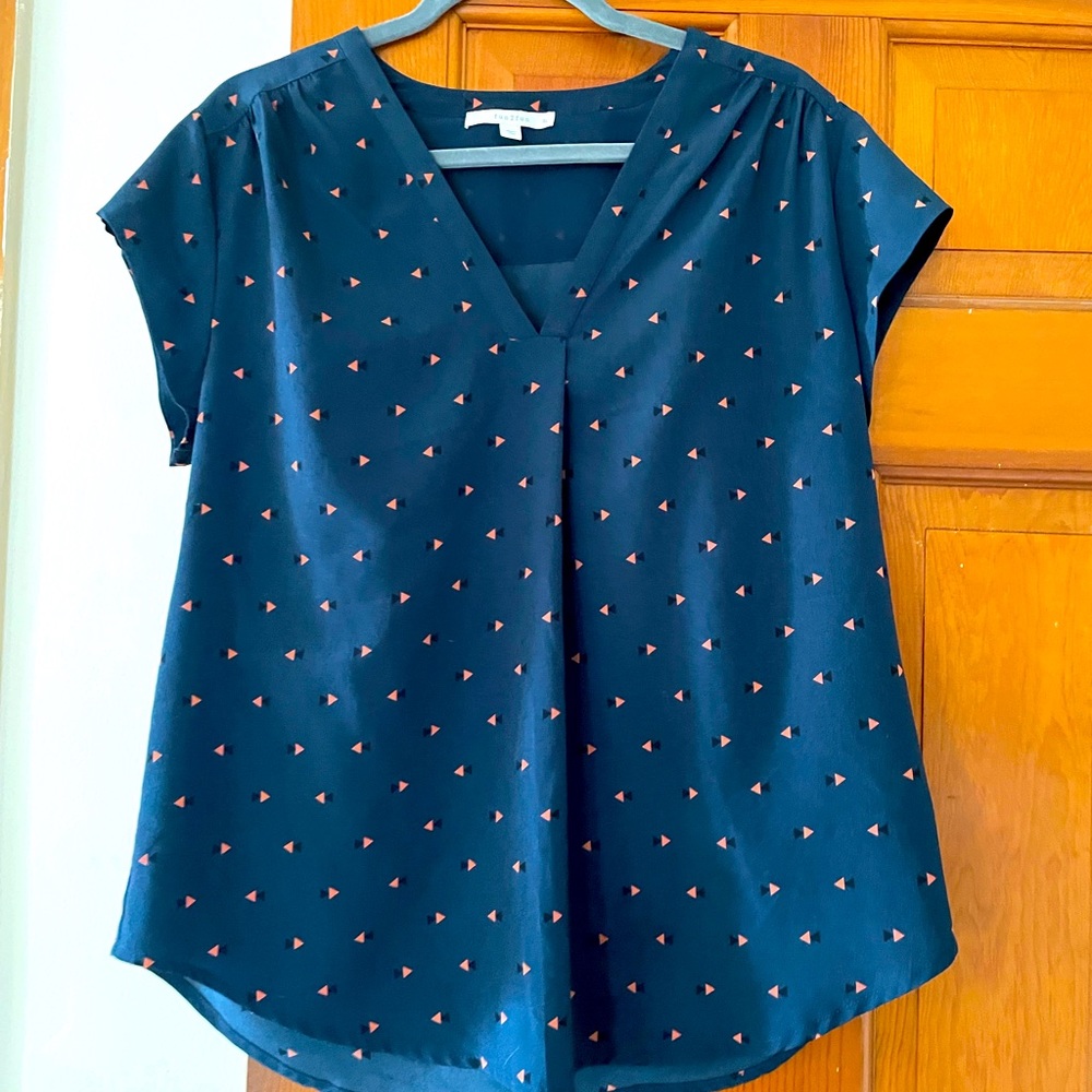 Blue triangle blouse